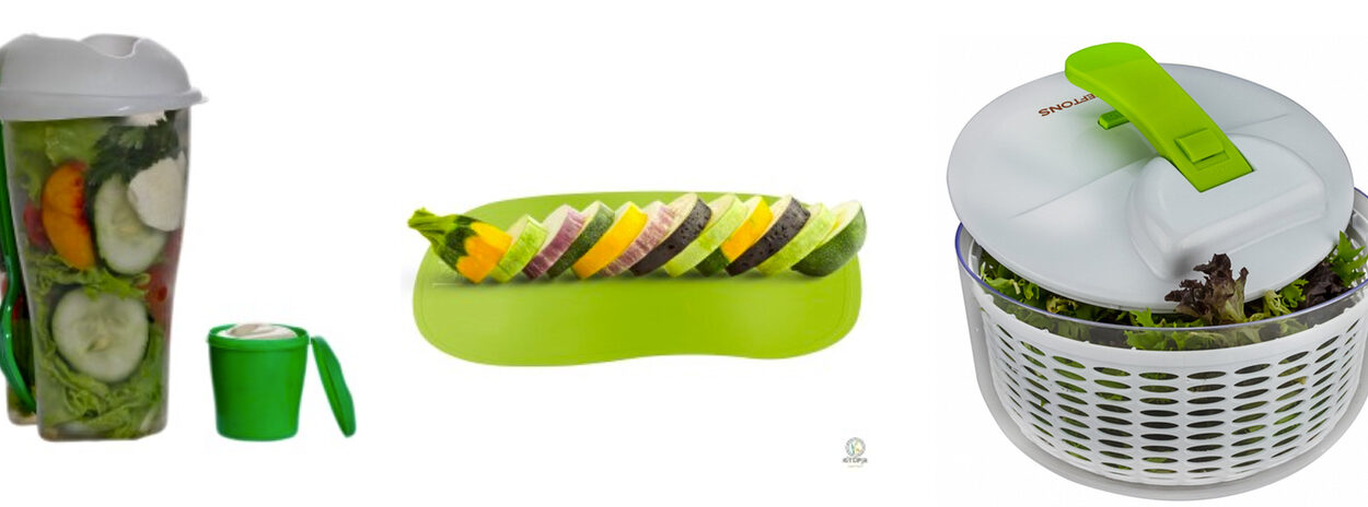 Salad Spinner, Container and Cutting boards