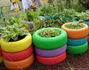 tire planters